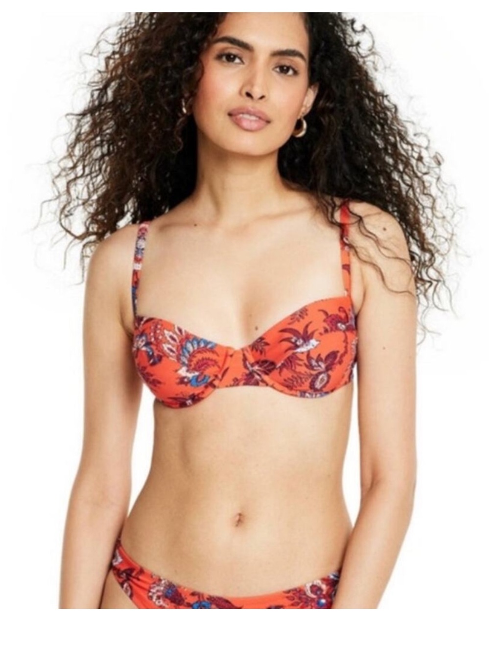 RHODE x Target Orange Floral Balconette Bikini